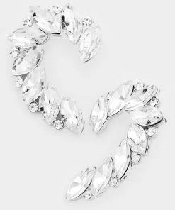 Emprada Crystal Marquise Accented Earrings Accessories