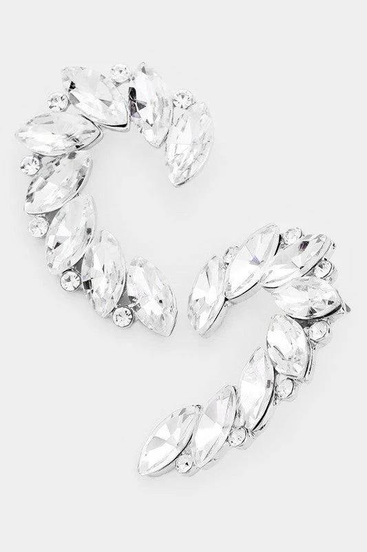 Emprada Crystal Marquise Accented Earrings Accessories 1 Emprada Crystal Marquise Accented Earrings Accessories