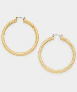 Emprada Gold Filled 14K Metal Hoop Earrings Accessories