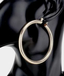 Emprada Gold Filled 14K Metal Hoop Earrings Accessories