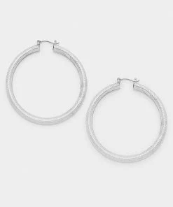 Emprada Silver Gold Filled 14K Metal Hoop Earrings