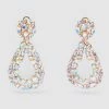 Emprada Accessories Tear Drop Gold Crystal Earrings
