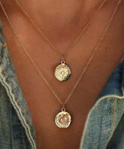 Emprada Crystal Moon And Star Pendant Necklace