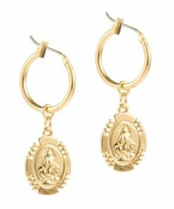 Emprada Gold Pendant Huggie Earrings Accessories