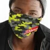 Emprada Camo Print Yellow Men's Reusable Face Mask Masks