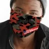 Emprada Camo Print Brick Red Men's Reusable Face Mask Masks