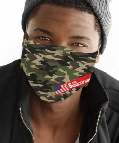 Emprada Camo Print Green Men's Reusable Face Mask Masks