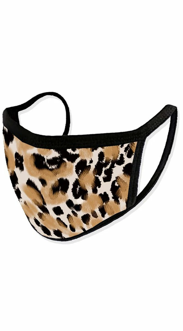 Emprada Leopard Brown Print Reusable Face Mask 1 Emprada Leopard Brown Print Reusable Face Mask