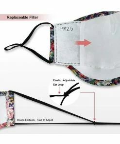 Emprada Black Adjustable Reusable Face Mask Masks