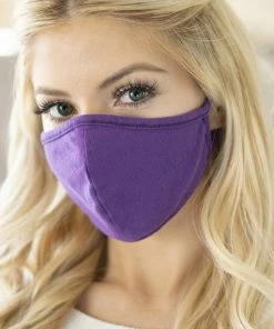Emprada Masks Purple Solid Reusable Face Mask