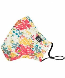 Emprada Floral White Adjustable Reusable Face Mask Masks