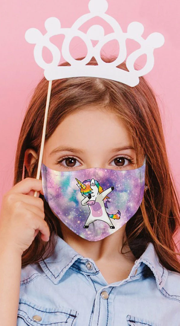 Emprada Unicorn Dance Multi Purple Reusable Kids Face Mask Masks 1 Emprada Unicorn Dance Multi Purple Reusable Kids Face Mask Masks