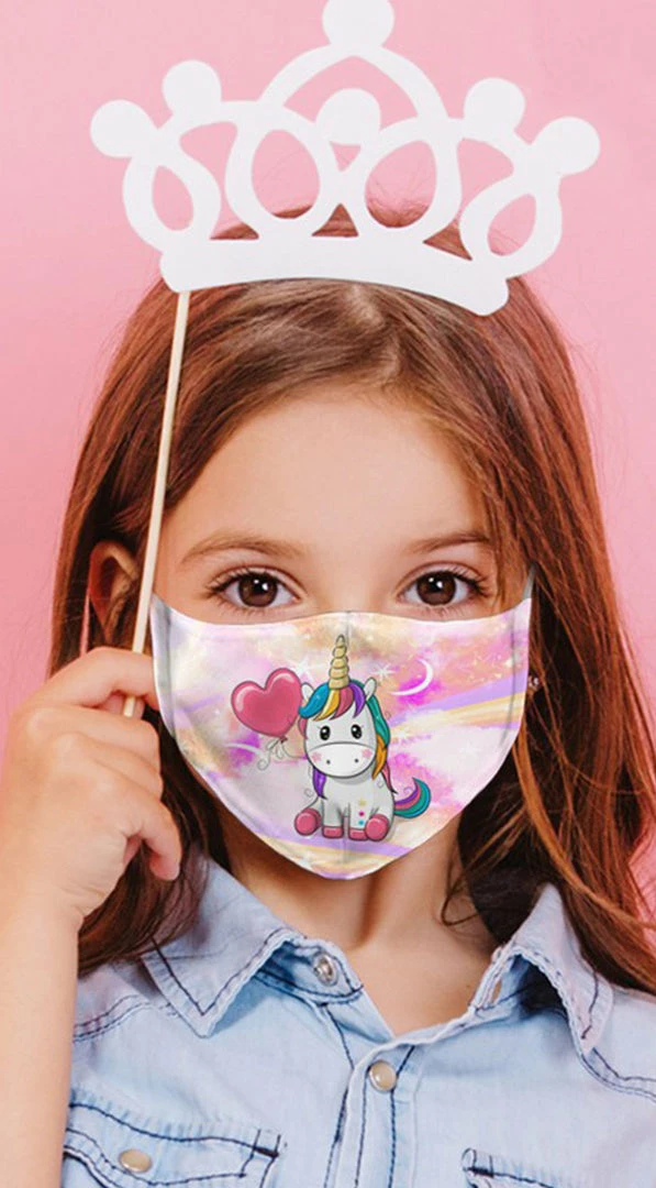 Emprada Masks Unicorn Love Purple Reusable Kids Face Mask 1 Emprada Masks Unicorn Love Purple Reusable Kids Face Mask
