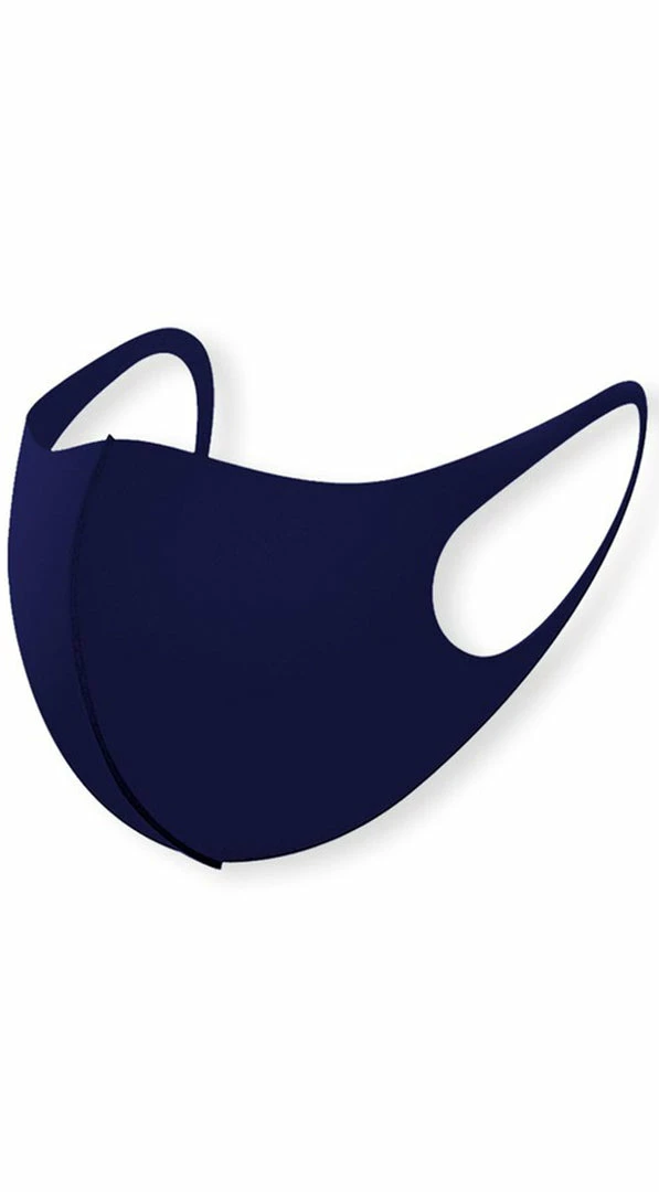 Emprada Masks Navy Solid Aerosilver Anti-bacterial Reusable Face Mask 1 Emprada Masks Navy Solid Aerosilver Anti-bacterial Reusable Face Mask