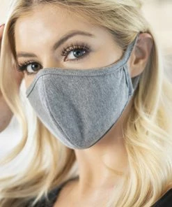 Emprada Grey Solid Reusable Face Mask