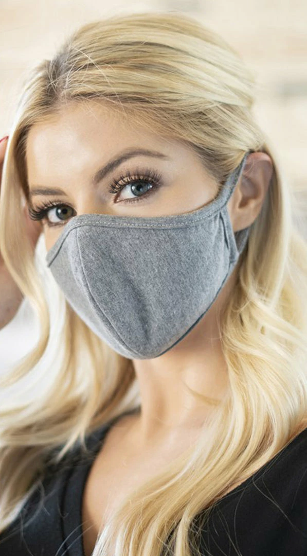 Emprada Grey Solid Reusable Face Mask 1 Emprada Grey Solid Reusable Face Mask
