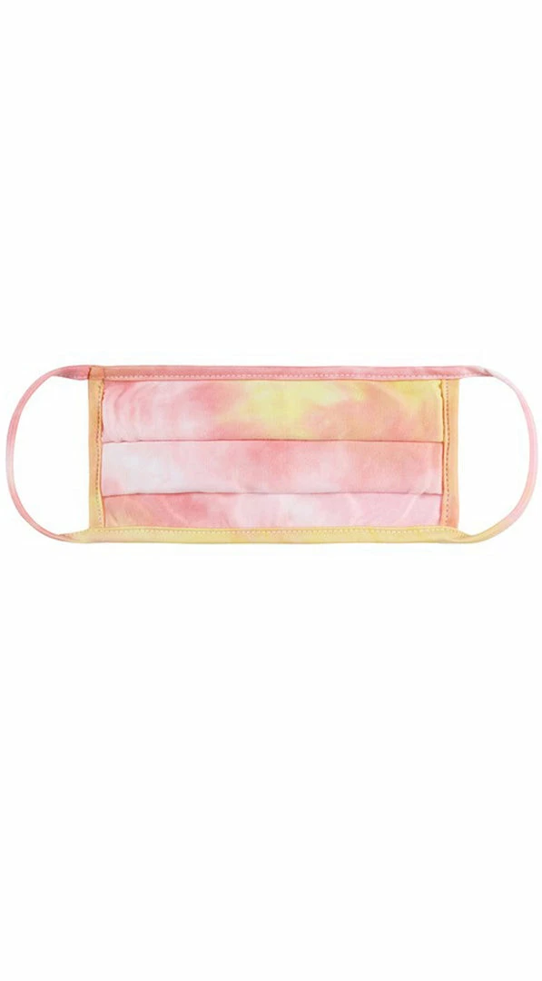 Emprada Masks Tie Dye Pink Yellow Kids Reusable Face Mask 1 Emprada Masks Tie Dye Pink Yellow Kids Reusable Face Mask