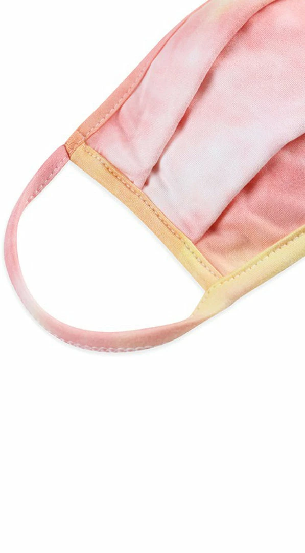 Emprada Masks Tie Dye Pink Yellow Kids Reusable Face Mask 2 Emprada Masks Tie Dye Pink Yellow Kids Reusable Face Mask