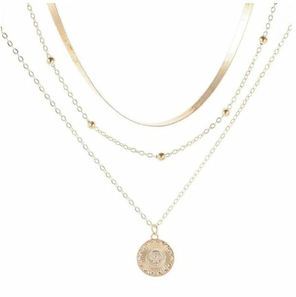 Emprada Accessories Multilayer Gold Coin Pendant Necklace 1 Emprada Accessories Multilayer Gold Coin Pendant Necklace