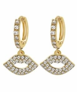 Emprada Crystal Lip Earrings
