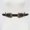 Emprada Accessories Western Style Antique Gold Double Buckle Belt
