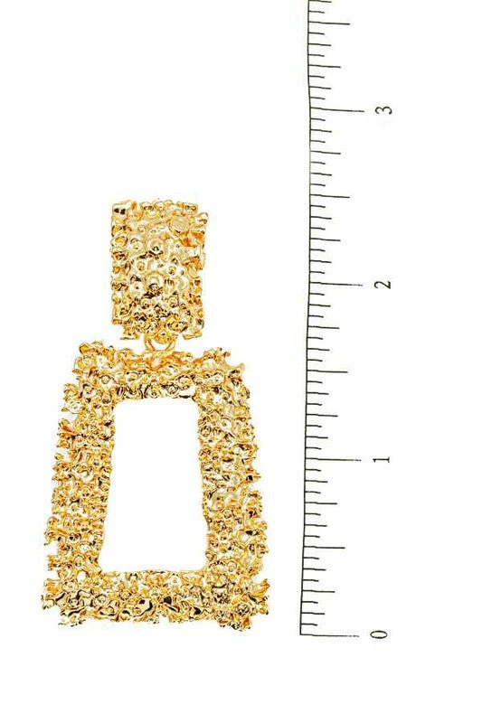 Emprada Textured Gold Dangling Earrings Accessories 2 Emprada Textured Gold Dangling Earrings Accessories