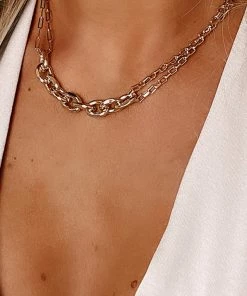 Emprada Accessories One Chance Gold Chain Necklace