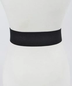 Emprada Faux Leather Wide Black Gold Chain Waist Belt Accessories