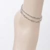 Emprada Silver Double Chain Anklet