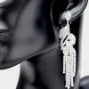 Emprada Crystal Leaf Drop Rhinestone Earrings Accessories