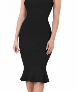 Emprada Dresses Kayden Black Mermaid Bandage Dress