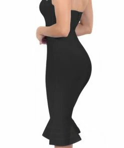Emprada Dresses Kayden Black Mermaid Bandage Dress