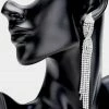 Emprada Rhinestone Long Drop Earrings