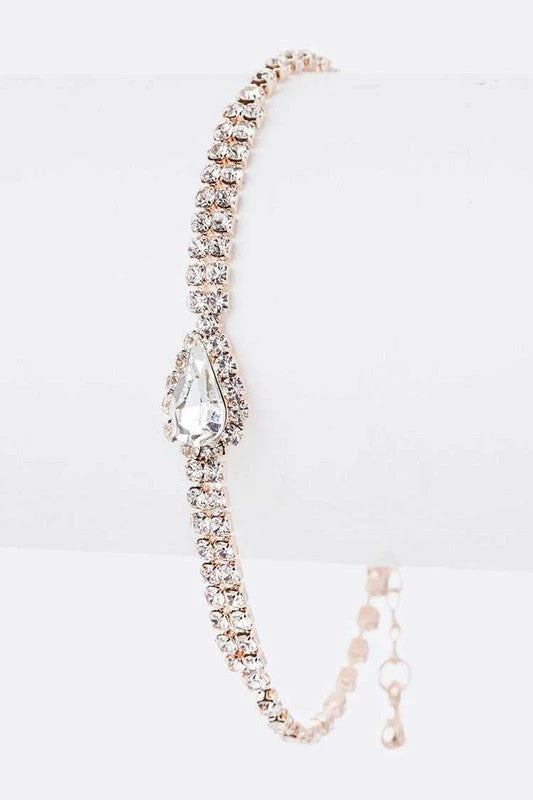 Emprada Accessories Rhinestone Rose Gold Statement Necklace, Earrings & Bracelet Set 2 Emprada Accessories Rhinestone Rose Gold Statement Necklace, Earrings & Bracelet Set