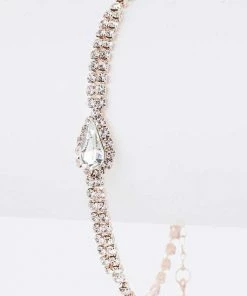 Emprada Rhinestone Silver Statement Necklace, Earrings & Bracelet Set Accessories