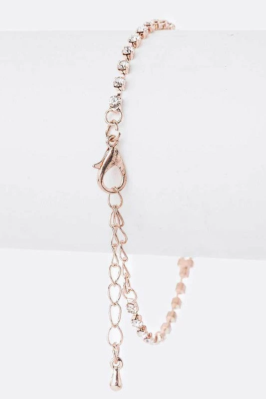 Emprada Accessories Rhinestone Rose Gold Statement Necklace, Earrings & Bracelet Set 3 Emprada Accessories Rhinestone Rose Gold Statement Necklace, Earrings & Bracelet Set