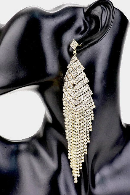 Emprada Rhinestone Pave Earrings Accessories 1 Emprada Rhinestone Pave Earrings Accessories