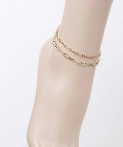 Emprada Gold Double Chain Anklet