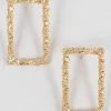 Emprada Textured Gold Rectangle Earrings Accessories