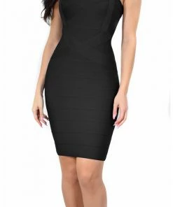 Emprada Cynthia Black Bandage Dress