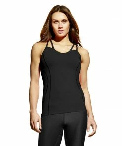 MPG Tops Bliss V-neck Fitted Tank Top