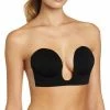 Emprada Backless Strapless Black V Bra
