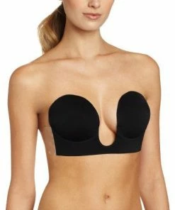 Emprada Backless Strapless Black V Bra