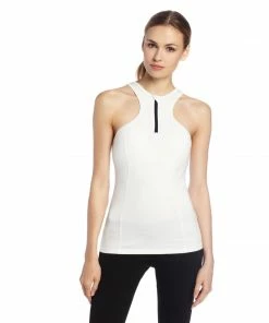 Colosseum Women's White Racer Front Performance Tank Top Tops