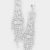 Emprada Accessories Rhinestone Fringe Earrings