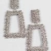 Emprada Textured Silver Dangling Earrings