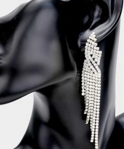 Emprada Crystal Rhinestone Drop Earrings