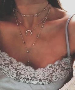 Emprada Moon Choker Chain Necklace Accessories