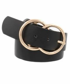 Emprada Double O Gold Metal Ring Buckle Belt