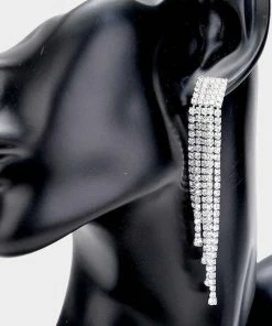 Emprada Accessories Crystal Rhinestone Square Drop Earrings